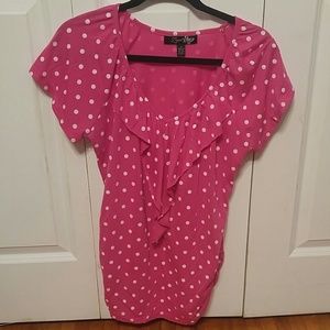 Pink Polka Dot Top